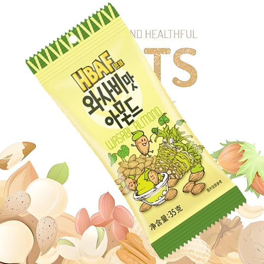 严选 韩国芭蜂农场扁桃仁35g山葵芥末味（原汤姆农场） 商品图0