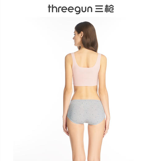 Threegun三枪 【细柔莫代尔】印花无痕女三角裤（1条装）-40694B011 商品图5