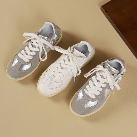 西村名物2024年夏季新款平底超清系带休闲鞋慢跑运动鞋T24AM14021 商品图0