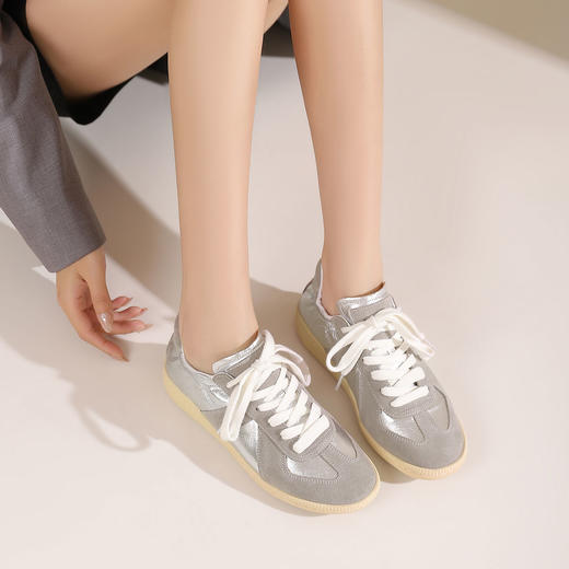 西村名物2024年夏季新款平底超清系带休闲鞋慢跑运动鞋T24AM14021 商品图1