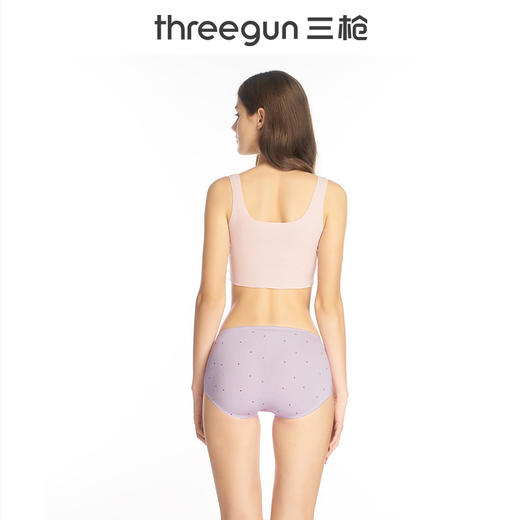 Threegun三枪 【细柔莫代尔】印花无痕女三角裤（1条装）-40694B011 商品图8