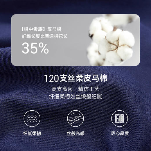 Threegun三枪【匠心系列-120支丝柔皮马棉】V领短袖男衫-22973A221 商品图8