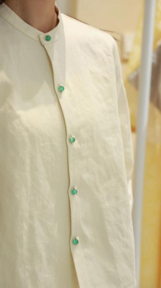 【抖音专属】立领衬衫（21710804-凝脂） 商品图1