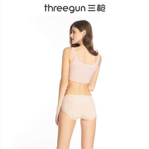 Threegun三枪 【细柔莫代尔】印花无痕女三角裤（1条装）-40694B011 商品图2