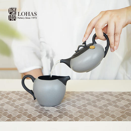 陆宝高工艺功夫茶具套装1壶6杯中式古典描金家用茶具礼盒 君如意茶组 1壶6杯1茶海1活水球-如意灰 商品图4