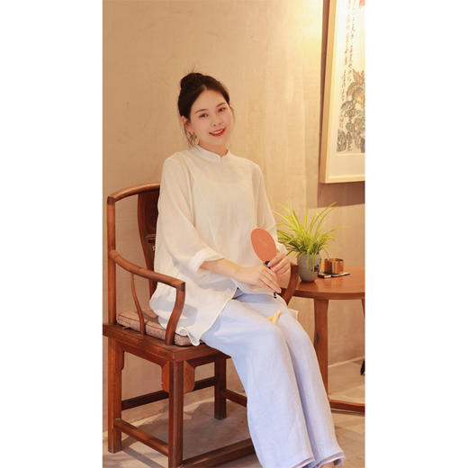 【抖音专属】立领套头衫（24708303山矾） 商品图3