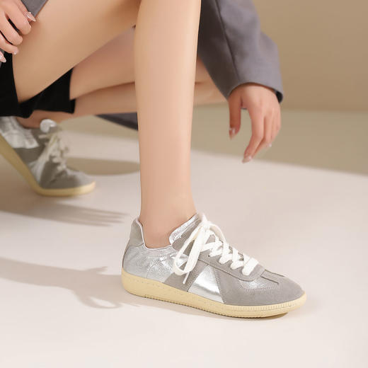 西村名物2024年夏季新款平底超清系带休闲鞋慢跑运动鞋T24AM14021 商品图4