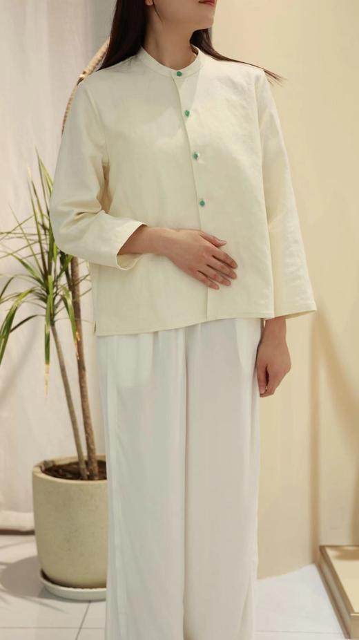 【抖音专属】立领衬衫（21710804-凝脂） 商品图2