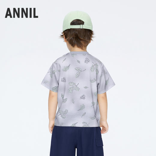 【实体店同款】男童记忆棉弹弹短袖T恤新款安奈儿童装XB421691 商品图2