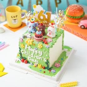 萌趣乐园蛋糕（插排随机装饰）【C4789】