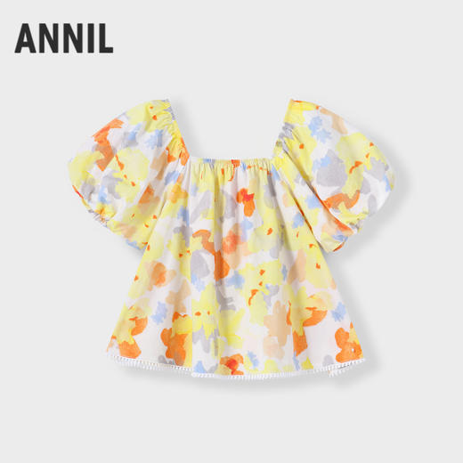 【实体店同款】女童甜美纯棉衬衣短袖上衣新款安奈儿童装AG421864 商品图1