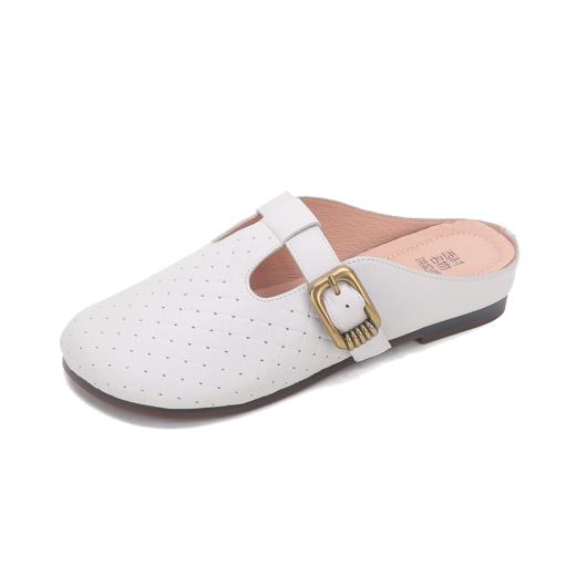 西村名物2024夏季新品真皮镂空包跟洞洞鞋女夏外穿时尚休闲后空鞋X24AH11671 商品图8