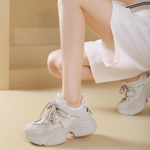 西村名物2024年夏季新款平底超清系带休闲鞋慢跑运动鞋X24AM13851 商品图2