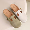 西村名物2024夏季新品真皮镂空包跟洞洞鞋女夏外穿时尚休闲后空鞋X24AH11671 商品缩略图0