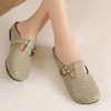 西村名物2024夏季新品真皮镂空包跟洞洞鞋女夏外穿时尚休闲后空鞋X24AH11671 商品缩略图1