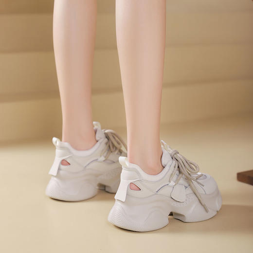 西村名物2024年夏季新款平底超清系带休闲鞋慢跑运动鞋X24AM13851 商品图3