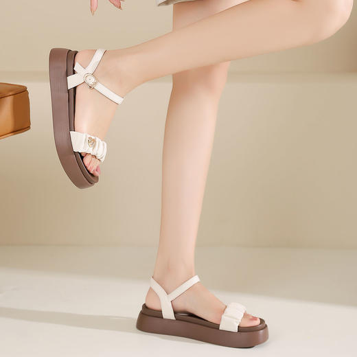 西村名物2024夏季新品女夏外穿时尚休闲凉鞋X24BG20321 商品图4