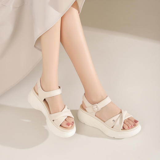 西村名物2024夏季新品女夏外穿时尚休闲凉鞋X24BG20201 商品图5