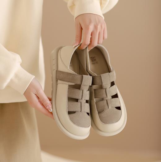 西村名物2024夏季新品镂空包跟洞洞鞋女夏外穿时尚休闲空鞋T24AH11561 商品图3