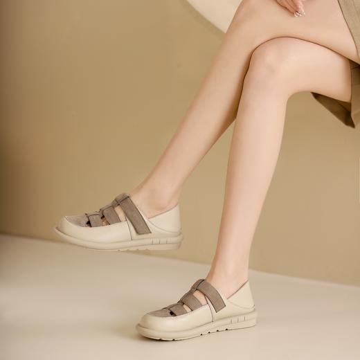 西村名物2024夏季新品镂空包跟洞洞鞋女夏外穿时尚休闲空鞋T24AH11561 商品图2