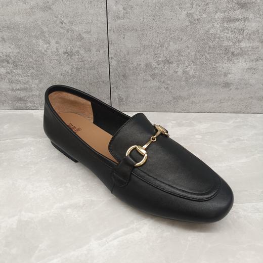 西村名物2024年春季新款平底金属饰扣乐福鞋小深口鞋X24AM13058 商品图3