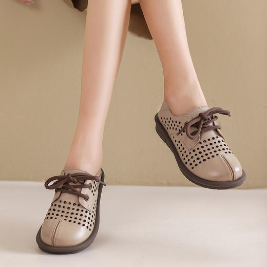 西村名物2024夏季新品镂空包跟洞洞鞋女夏外穿时尚休闲空鞋T24AH11991 商品图4