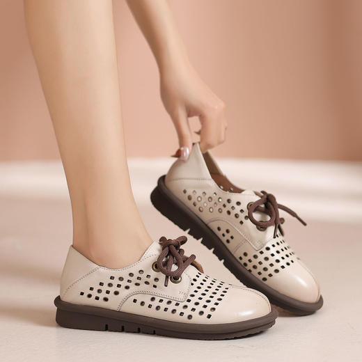 西村名物2024夏季新品镂空包跟洞洞鞋女夏外穿时尚休闲空鞋T24AH11991 商品图3