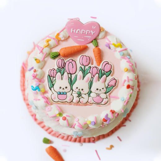 女孩版「小兔兔」草莓曲奇味蛋糕 商品图2