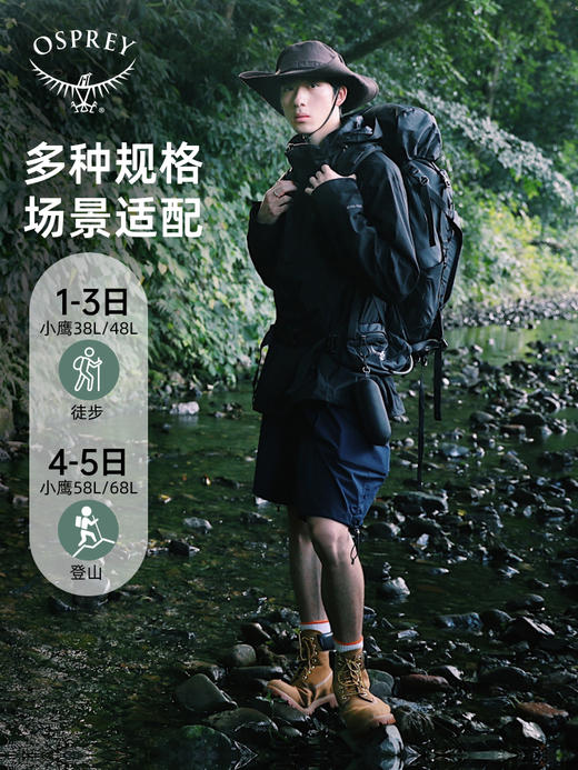 OSPREY KESTREL小鹰新款户外双肩背包重装登山徒步男轻大容量多仓 商品图3