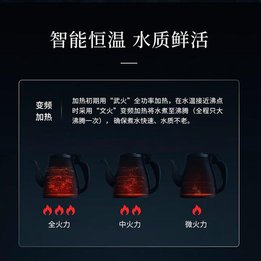 【清仓特惠4.5折，仅1套，无货退款】考啦智能变频恒温自动上水电热水壶茶台烧水壶泡茶桌烧水器电茶壶茶具电茶炉煮茶抽水煮水壶316不锈钢 ET2101B【乌金锤纹】 1.2L 商品图3