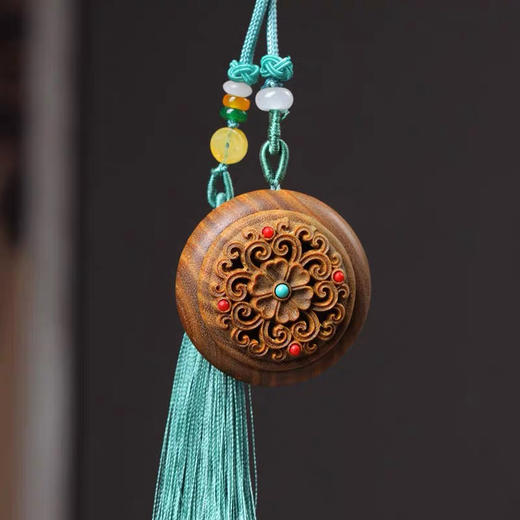 小如来/月光宝盒°绿檀香囊长绳挂件 商品图1