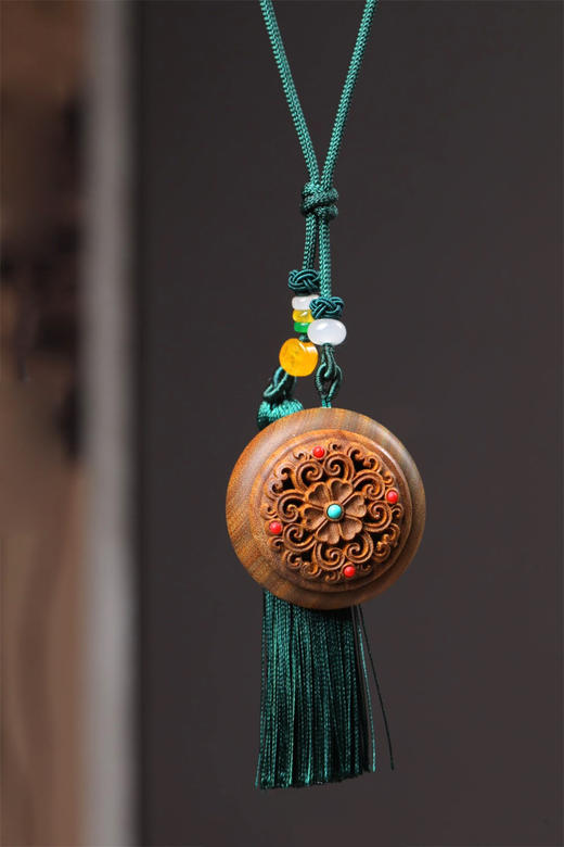 小如来/月光宝盒°绿檀香囊长绳挂件 商品图2