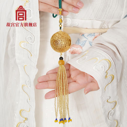M-DX-高端鎏金香囊/挂饰 福禄圆满 乾坤球双套球（大） 商品图2