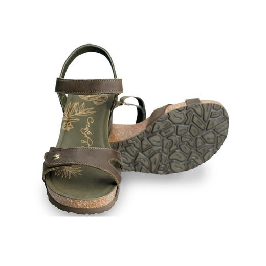 断码特价38码——西班牙原产超舒适女士皮凉鞋卡其色JBB9（超轻款） 商品图2