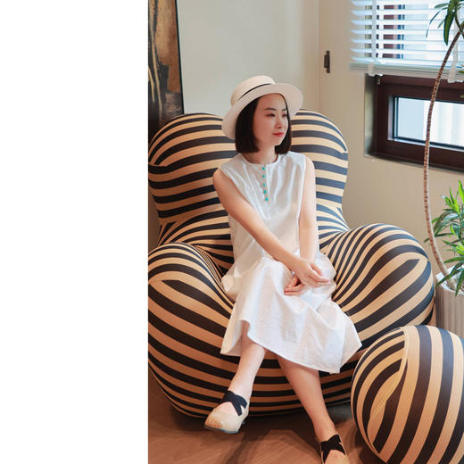 【线上专属】宽肩带连衣裙（24707510-凝脂） 商品图0