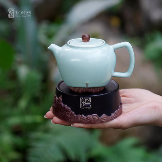 【样品特惠4.5折，仅1套无原包装，无货退款】陆宝泡茶套装带茶盘家用茶具陶瓷功夫礼品玻璃杯太鲁阁之美博物馆藏品 天青色茶礼(礼盒装) 10头 商品图2