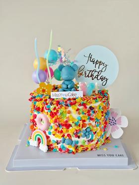 定制款蛋糕 - 蓝色小熊狂欢