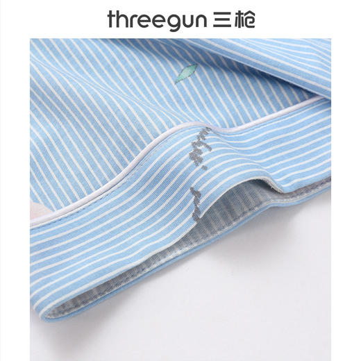 Threegun三枪 【水柔棉】翻领开襟短袖长裤女士家居套家居服-81702D011 商品图6