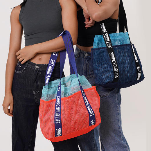 【趁早文创】Kiera Ye by 趁早双层撞色阳光包健身运动斜挎单肩包户外休闲瑜伽包网袋手提沙滩包 商品图0