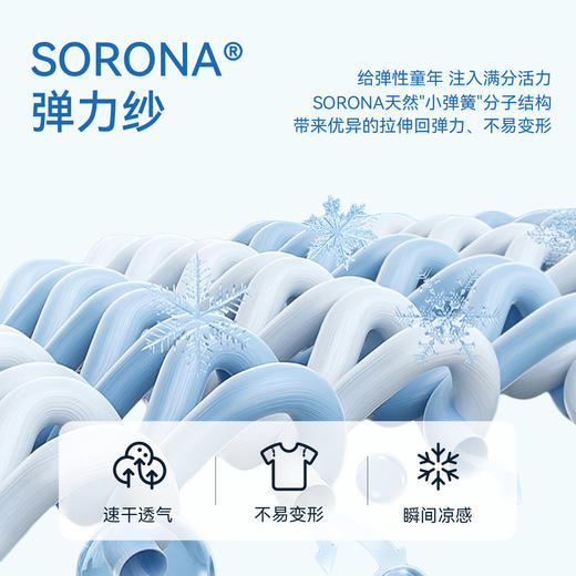 女童凉感SORONA圆领短袖针织衫夏季新款安奈儿童装EG421189 商品图2