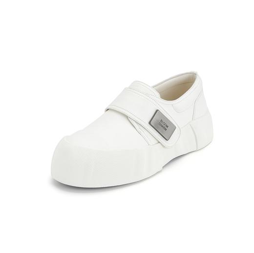 westory学院风板鞋小香风板鞋运动厚底平跟系带运动鞋板鞋W24AM57441 商品图1