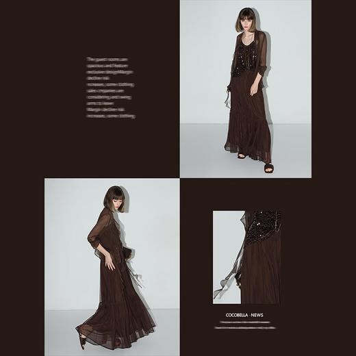 COCOBELLA名媛风10M对丝灵动荷叶边飘带雪纺衫遮阳开衫LC0002G 商品图1