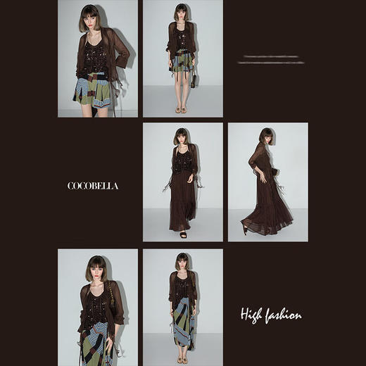 COCOBELLA名媛风10M对丝灵动荷叶边飘带雪纺衫遮阳开衫LC0002G 商品图4