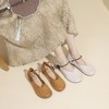 西村名物夏季新款浅口真皮奶奶鞋透气复古圆头浅口单鞋T24AH17608 商品缩略图0