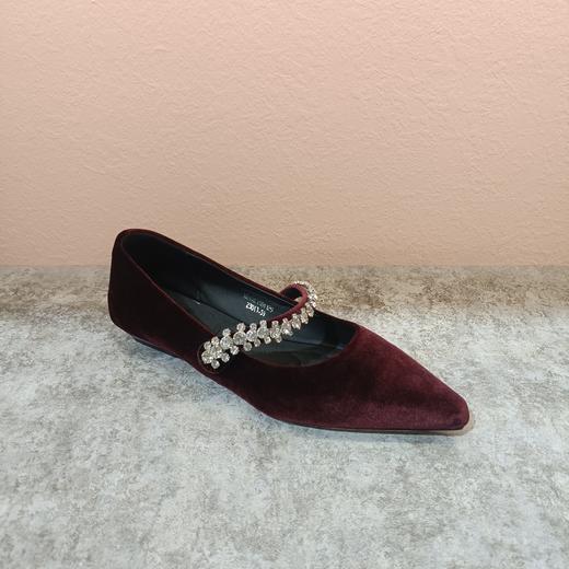 西村名物2024年春季新款法式百搭优雅仙女风烫钻单鞋女U24AE13841 商品图2