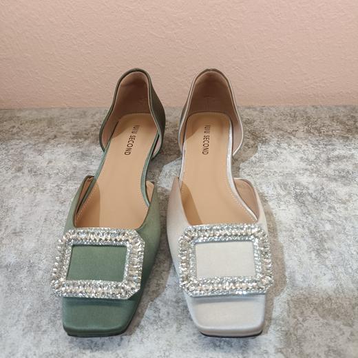 西村名物2024年夏季新款方扣平底包头舒适后空鞋U24AH11711 商品图1