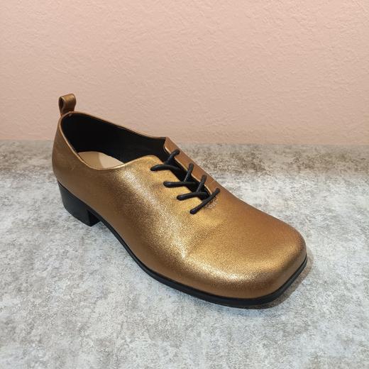 西村名物2024年春季新款方跟平底系带乐福鞋深口单鞋U24AE11141 商品图5