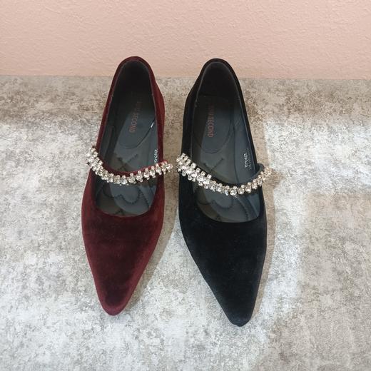 西村名物2024年春季新款法式百搭优雅仙女风烫钻单鞋女U24AE13841 商品图0