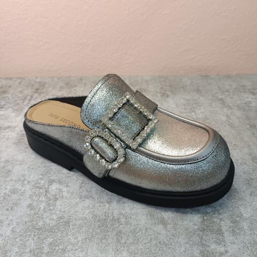 西村名物2024年夏季新款厚底平底包头后空鞋U24AH11751 商品图2