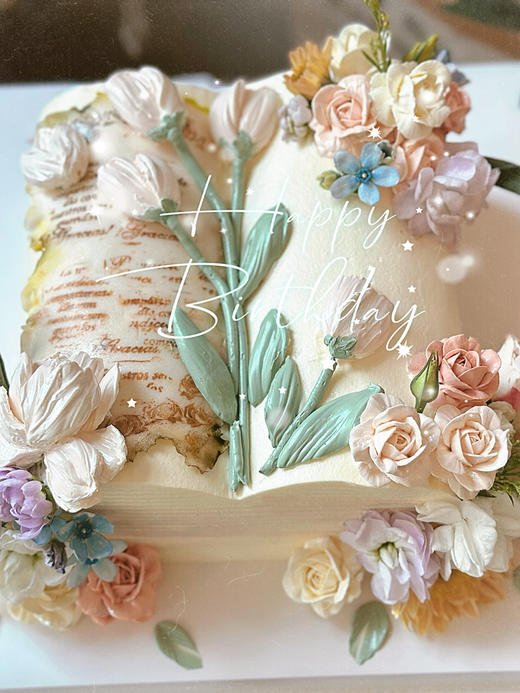 童话故事书，鲜花搭配韩式裱花，每朵鲜花都有自己的祝福，所以世界上没有完全一样的两朵花，请提前三天以上预定哦 商品图2